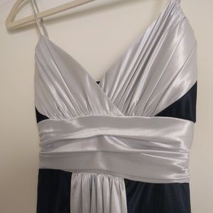 Navy/Silver Long Dress Jodi Kristopher